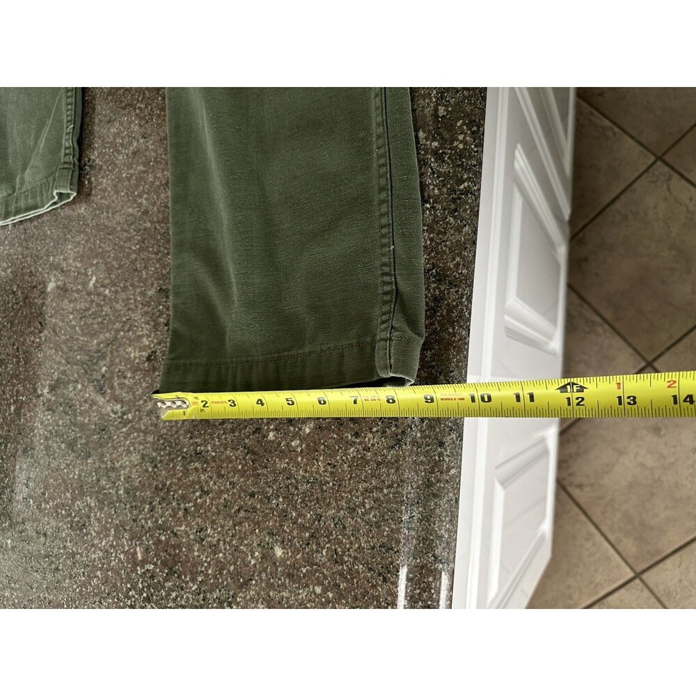 Vintage US Army OG-107 Pants Men 28 x30 Sateen Military Vietnam‎ Trousers - Picture 9 of 13